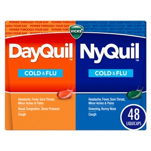 Vicks DayQuil & NyQuil Cold & Flu Medicine LiquiCaps - 48ct - 1 of 4