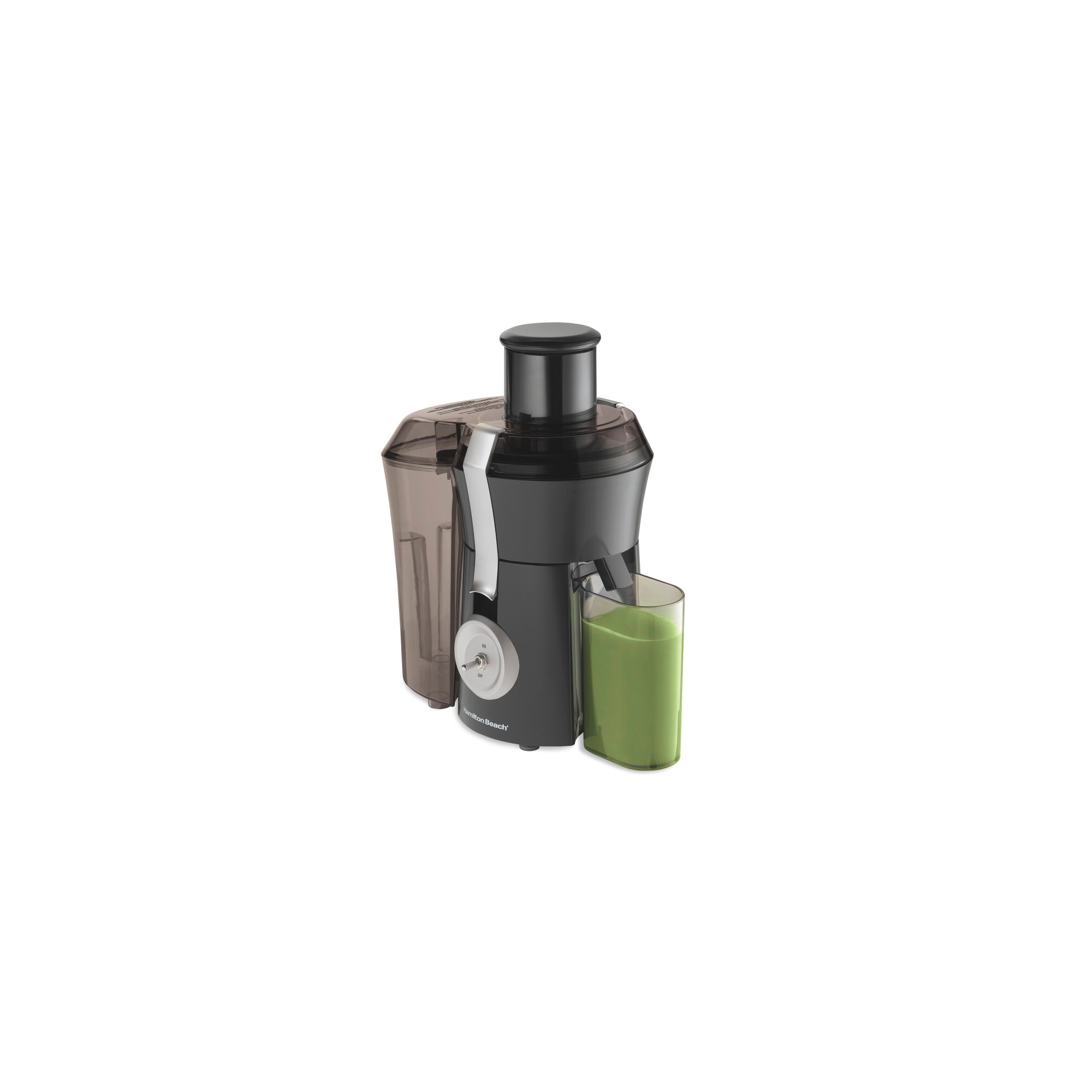 Hamilton Beach Big Mouth Pro 800 Watt Juice Extractor 67650: Dishwasher-Safe, 20oz Capacity, 1-Speed, Black