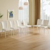 FONTOI 8PCS Modern Minimalist Dining Chairs with Seat Cushion&Curved Backrest for Family, Restaurants, Coffee Shops, White, 17.3"*35"*17.7" - 2 of 4