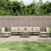 vidaXL 7 Piece Patio Lounge Set with Cushions - Anthracite Poly Rattan - Sturdy and Weather-Resistant - Comfortable Seating - Modular Garden Furniture - 2 of 4