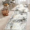 Modern Machine Washable Runner Rug 2x6 Non Slip Carpet Low Pile Marble Abstract Design Rug Ultra Soft Contemporary Rug for Hallway Entryway Kitchen - 4 of 4