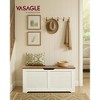 Farmhouse Storage Bench with Safety Hinges, 39.4 Inch Storage Chest for Entryway Living Room - 3 of 4