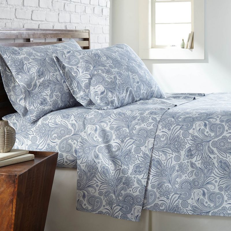 Southshore Fine Living Perfect Paisley Easy Care wrinkle resistant Microfiber ultra-soft Sheet Set, 1 of 8
