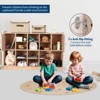 Garvee Tray Storage Cabinet, 4x5 Storage Organizer Cubes with 2 Anti-Flip Fittings, 4 Castors and 2 Boxes for Home, School, Kindergarten - 3 of 4