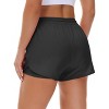 FIONECA Women's Running Shorts with Liner 3 Zipper Pockets Elastic Workout Athletic Gym Yoga Shorts - 4 of 4