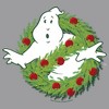 Boy's Ghostbusters Christmas Wreath Logo Pull Over Hoodie - 2 of 4