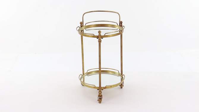 Traditional Iron and Mirrored Bar Cart Brass - Olivia &#38; May, 2 of 10, play video