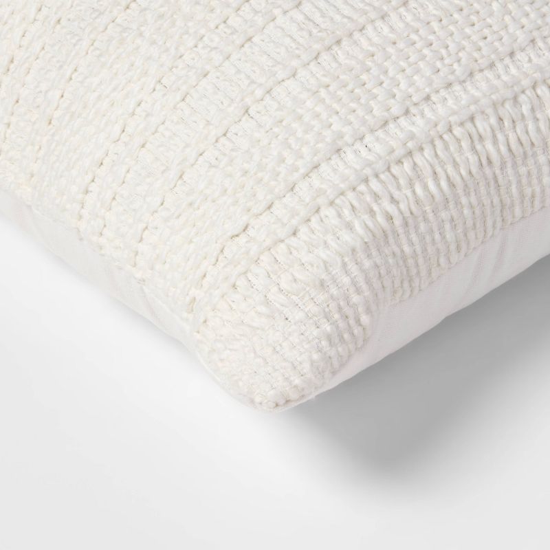Oversized Textural Woven Throw Pillow Cream - Threshold™, 4 of 11