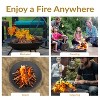 Sunnydaze Outdoor Camping or Backyard Replacement Round Steel with Heat-Resistant Paint Finish Fire Pit Bowl - Black - 4 of 4