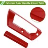 Unique Bargains Exterior Door Handle Cover for Ford F150 2015-2020 Red ABS 1 Set - 4 of 4