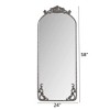 Runesay Arched Full Body Mirror with Vintage Ornate Carved Applique on Top and Bottom, Hanging Wall Mounted Mirror - 2 of 4
