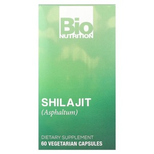Bio Nutrition Shilajit (Asphaltum), 60 Vegetarian Capsules (500 mg per Capsule - 1 of 4
