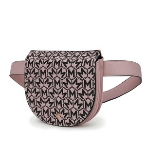 MKF Collection Daksha Fanny Pack Half Moon Handbag Monogram Stylish Vegan Leather by Mia K - 1 of 4