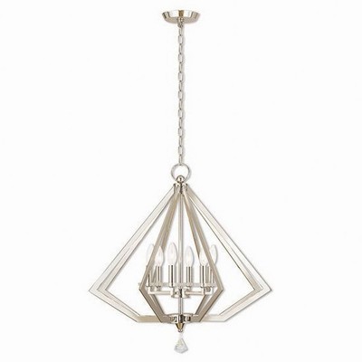 Livex Lighting Diamond 6 - Light Chandelier in  Polished Nickel