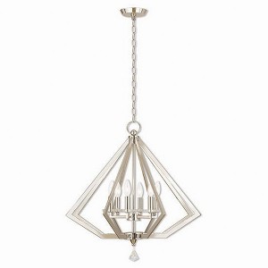 Livex Lighting Diamond 6 - Light Chandelier in  Polished Nickel - 1 of 2