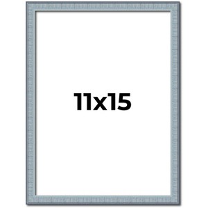 PosterPalooza | Textured Blue Picture Frame - UV Acrylic, Foam Board Backing, Hanging Hardware - 1 of 4