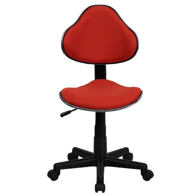 Red Low Back Polyester Swivel Task Chair
