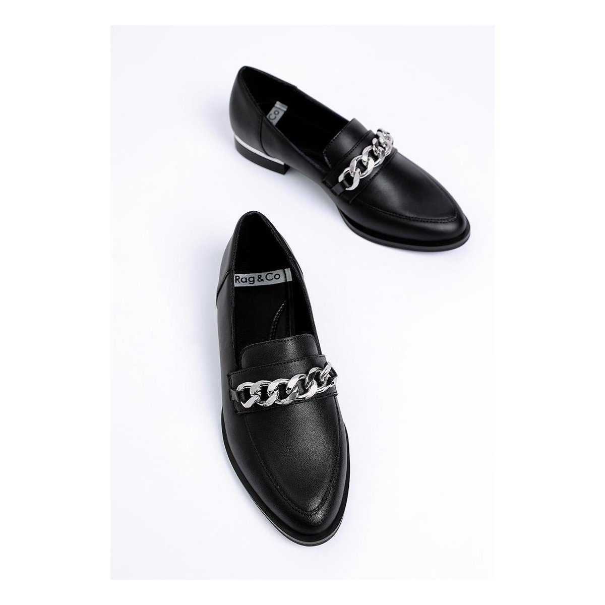 Женские туфли Rag & Co Womens Pola Leather Horsebit Loafers 11 — фото 2