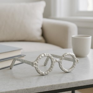 Sagebrook Home Abstract Glasses Aluminum Sculpture Decoration - 1 of 4