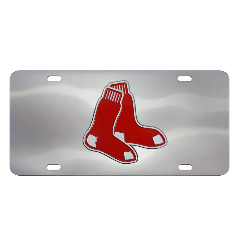 MLB Boston Red Sox Stainless Steel Metal License Plate, 1 of 4