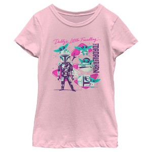 Girl's Star Wars: The Mandalorian Daddy’s Little Foundling T-Shirt - 1 of 4