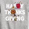 Boys' - Peanuts - Happy Thanksgiving Snoopy and Charlie Brown Graphic Long Sleeve Fleece Sweatshirt - 2 of 4