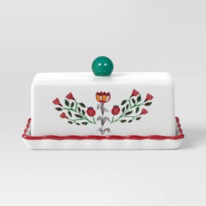 12 fl oz Stoneware Butter Dish - Threshold™ - 1 of 4