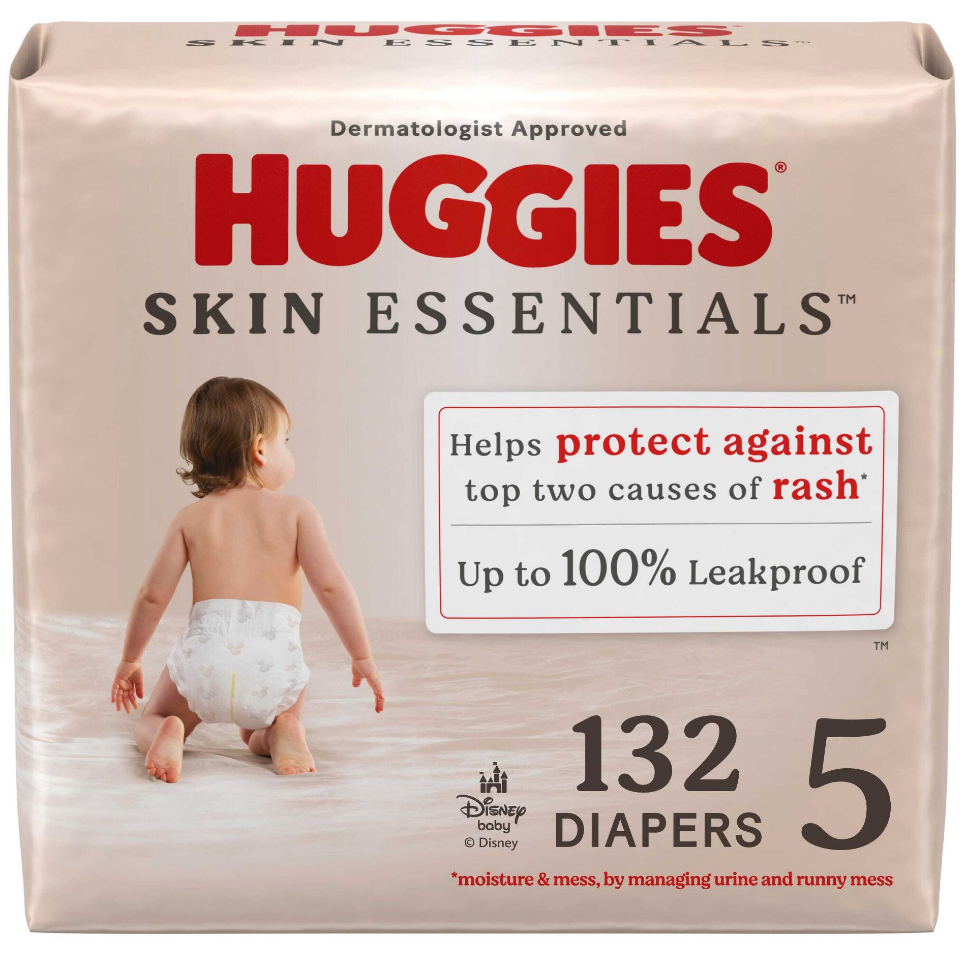 Huggies Skin Essentials Luxury Diapers  - Size 5 - 132ct