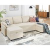 AMERLIFE 2 in 1 Pull Out Sofa Bed with Storage Chaise - 3 of 4