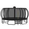 Jump Into Fun 16 FT Pumpkin Trampoline With Basketball Hoop, Balance Bar, Enclosure Net And Ladder Heavy Duty Anti-Rust Coating,For Kids & Adults - 3 of 4