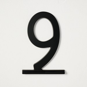 Metal House Number Plaque Matte Black - Hearth & Hand™ with Magnolia - 1 of 4