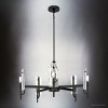 Urban Ambiance Luxury Mediterranean Indoor Chandelier,  16-3/4''H x 30"W x 30''D,  Matte Black Finish, UHP5073 - 3 of 4