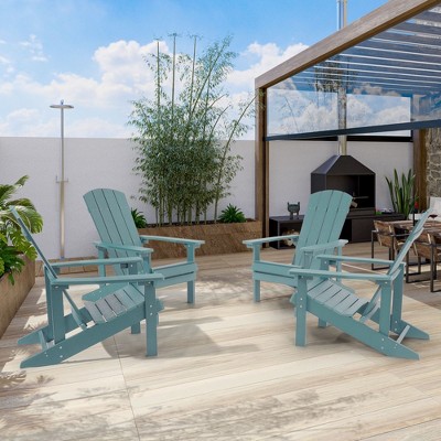 Sonkuki 4-Pack Recycled Plastic Wood Adirondack Chair