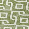Olive Green And Ivory Geometric Washable Indoor Outdoor Area Rug - 4 of 4