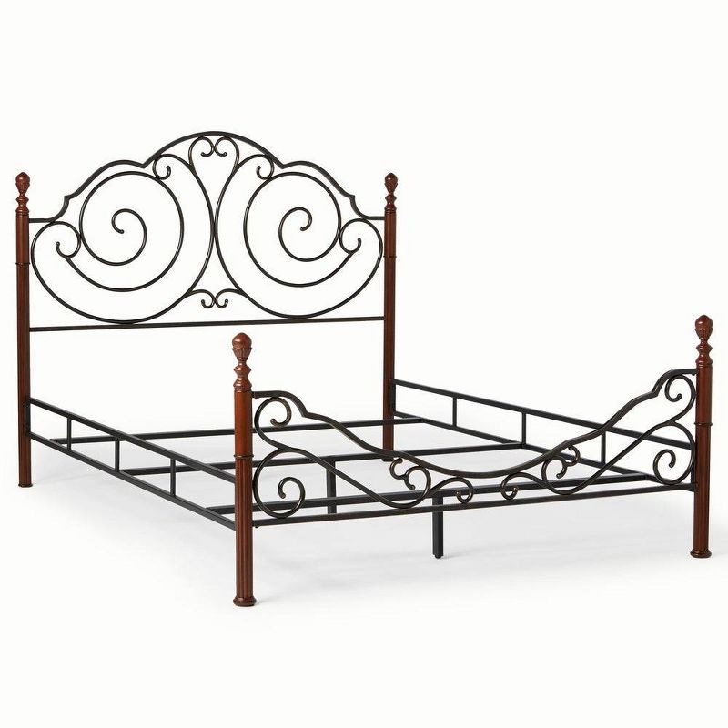 Reagan Graceful Scroll Bronze Iron Bed - Inspire Q, 2 of 5