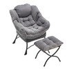 Lycvki Upholstered Lounge Accent Chair with Footrest - 2 of 4