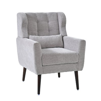 NicBex Comfy Accent Chair Modern Upholstered Chenille Armchair with Wood Legs Soft Lazy Sofa Chair for Bedroom,Living Room