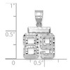 Black Bow Jewelry 14k White Gold, Varsity Collection, Small D/C Pendant, Number 89 - 2 of 3