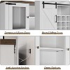 Farmhouse 72'' Coffee Bar Cabinet with LED Light and Power Outlet, Kitchen Hutch with 3 Drawers and Wine Glass Rack, Sliding Barn Door Wine Cabinet - 4 of 4