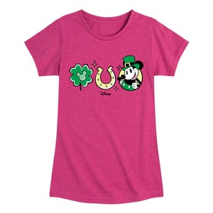 Girls' - Disney - Mickey St Patricks Icons Fitted Short Sleeve Graphic T-Shirt - 1 of 4