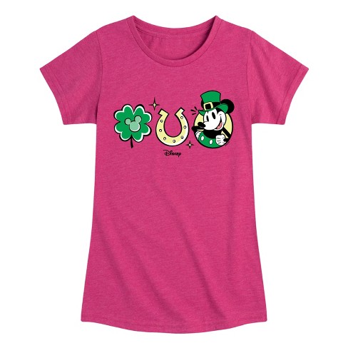 Girls' - Disney - Mickey St Patricks Icons Fitted Short Sleeve Graphic T-Shirt - image 1 of 4