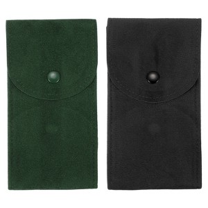 Unique Bargains Thick Velvet Watch Jewelry Storage Bags 5.1" x 2.8" 2 Pcs - 1 of 4
