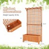 Costway Raised Garden Bed Planter Box Climbing Plants Container with Trellis &Hanging Roof - image 3 of 4