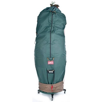 TreeKeeper Large Girth Upright Tree Storage Bag with Rolling Tree Stand