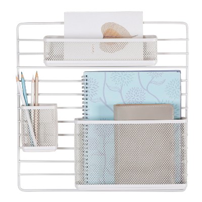 Mesh Wall Office Supply Organizer White - Made By Design™