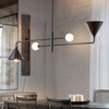 LLHZSY Modern Chandelier Linear Pendant Lights-Black-50" Wide 4-Light Fixture for Dining Room Kitchen Island Living Room - 2 of 4