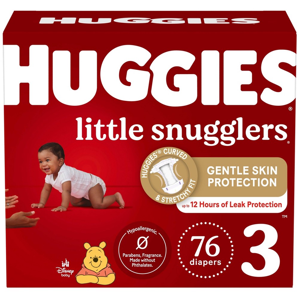 Huggies Little Snugglers Diapers Super Pack - Size 3 (76ct)