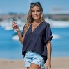 Women's Breezy Beach Vibes Button-Down Polka Dot Top - Cupshe - 2 of 4