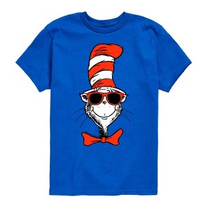 Boys' - Dr. Seuss - Cat in The Hat Wearing Sunglasses Short Sleeve Graphic T-Shirt - 1 of 4