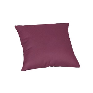 Casual Cushion Solid Sunbrella Fabric 1-Piece Indoor/Outdoor Square Throw Pillow - 1 of 4